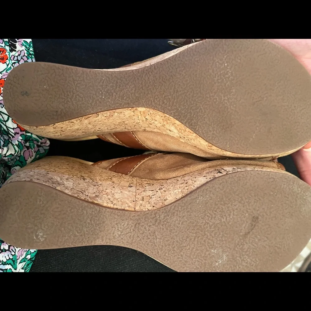 Clarks Elements 9 Cork Sole Platform Mule Amazing 🤩Condition -look at soles !!